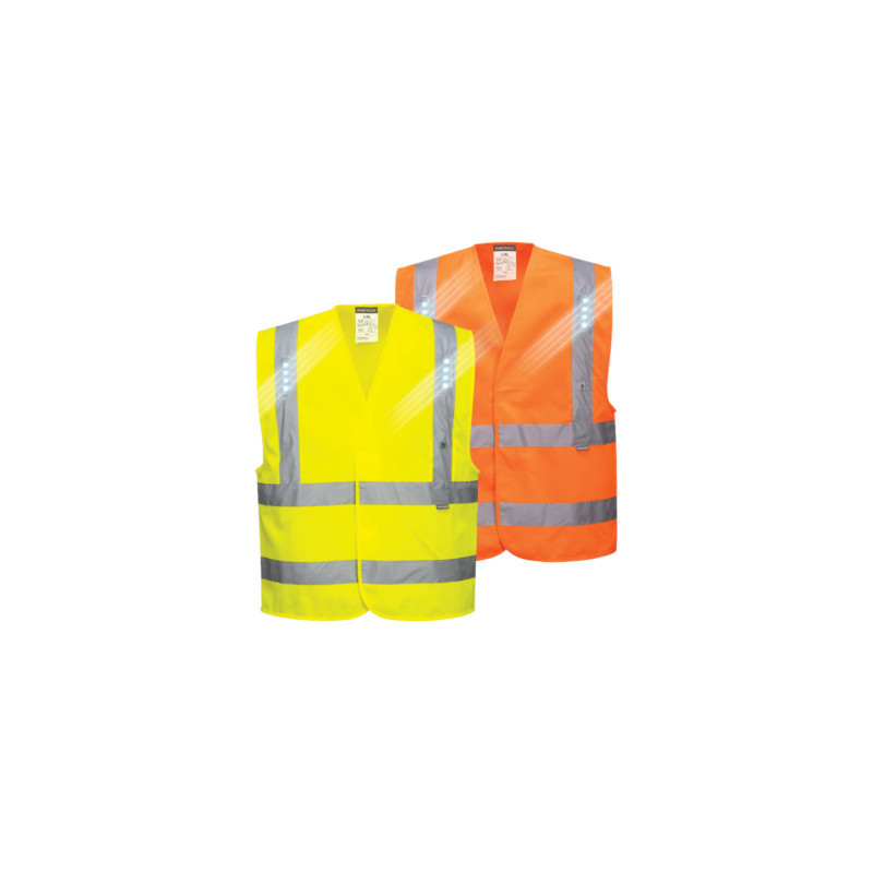 Gilet haute visibilité LED 4 bandes