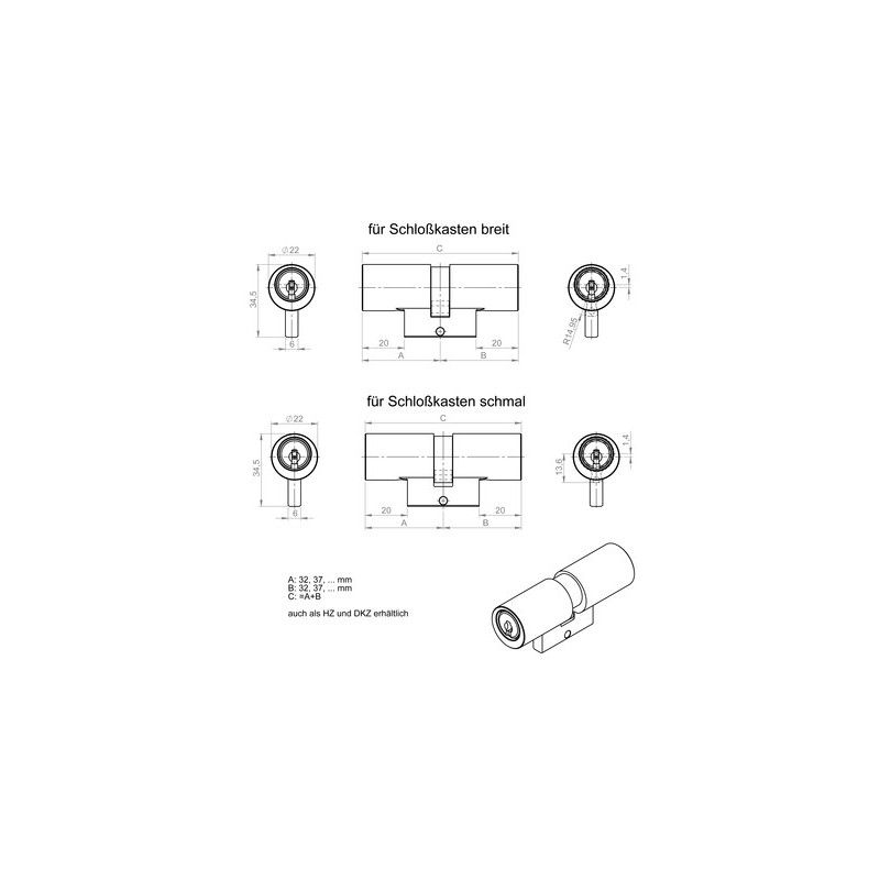 Cylindre adaptable SUISSE EXPER-T - DORMAKABA 