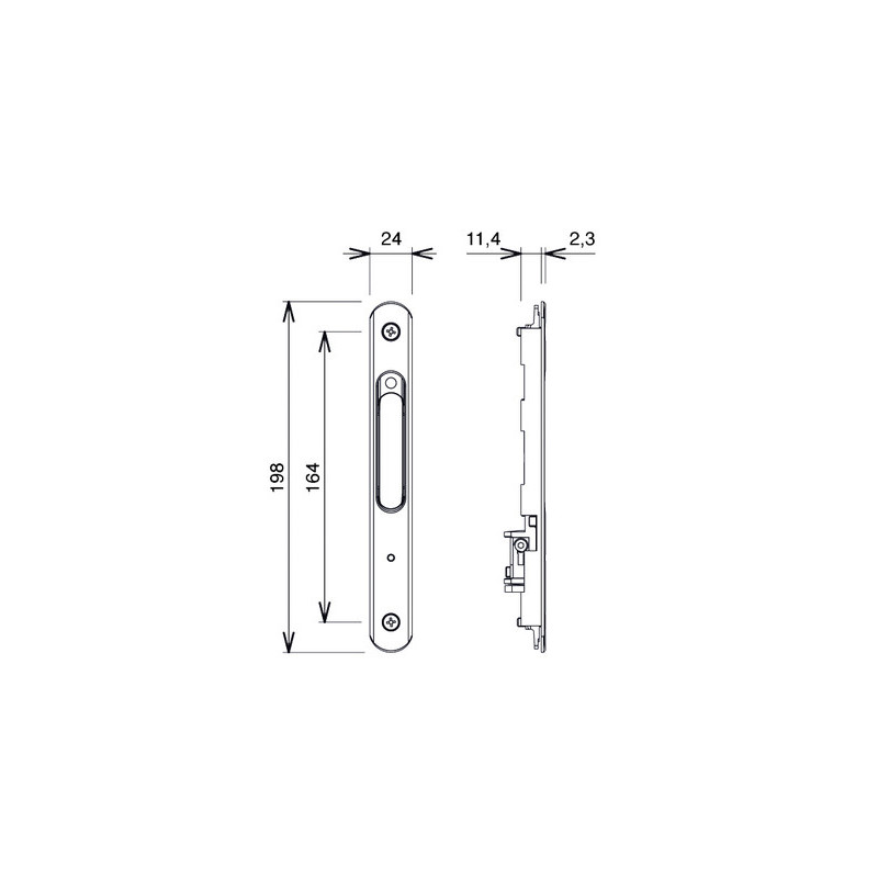 Cuvette pour coulissant alu rénovation 8298