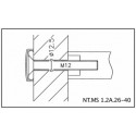 Kit de fixation traversante à la pièce NT.MS1.2A.32