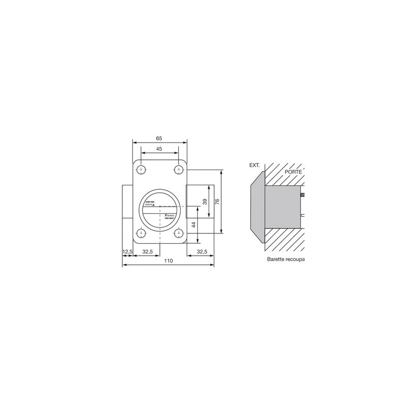 Verrou monopoint à bouton V136 - VACHETTE ASSA ABLOY