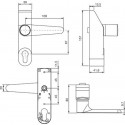 Module externe anti-panique à poignée tournante ALPHA BQS  - VACHETTE ASSA ABLOY