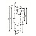 Serrure à encastrer monopoint profil rond BLOCTOUT / SUPERSURETE - BRICARD