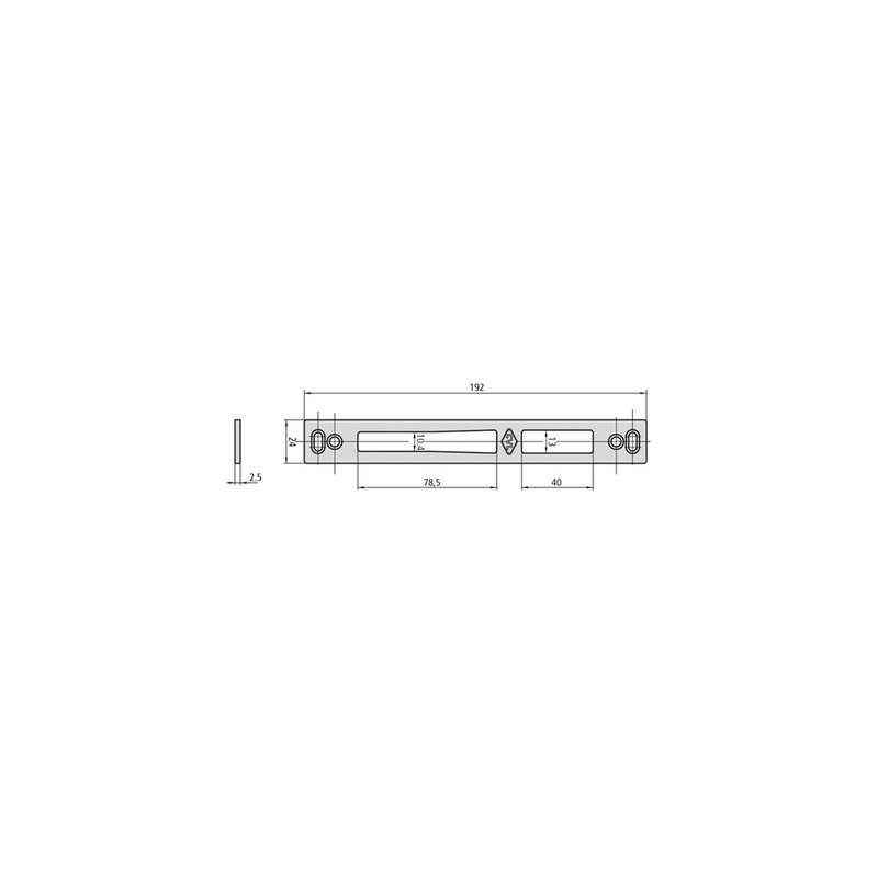 Gâche centrale double empennage CE196-6LAN - CVL 