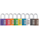 Cadenas alu à combinaison 3 chiffres couleur