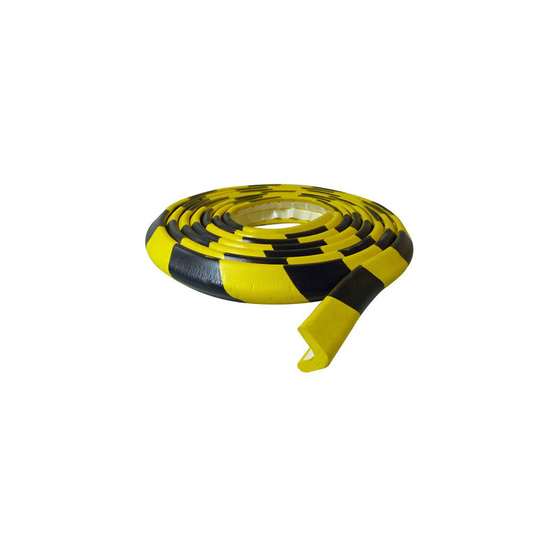 Protection d'angle souple mousse noir / jaune 30 x 30 mm - VISO