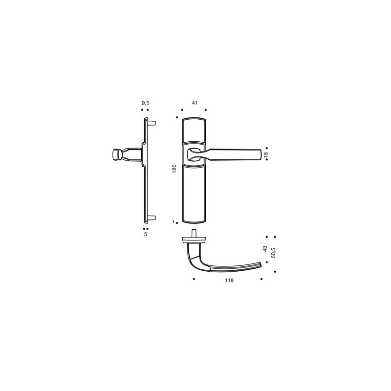 Ensemble sur plaque EA165 ARTIS - ASSA ABLOY BEZAULT