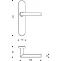 Ensemble sur plaque borgne EA195 LINOX 493/6327 - ASSA ABLOY BEZAULT