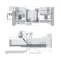 Coulisse QUADRO à sortie totale touche lache 30 ou 50 Kg EB 20 - HETTICH