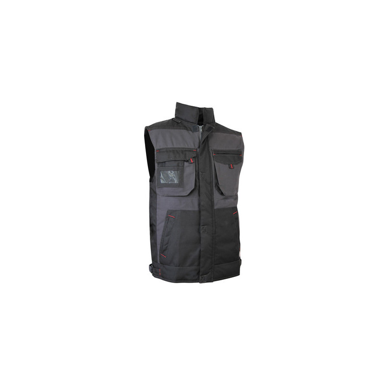 Bodywarmer multipoches gris foncé / noir - LEBEURRE SAS