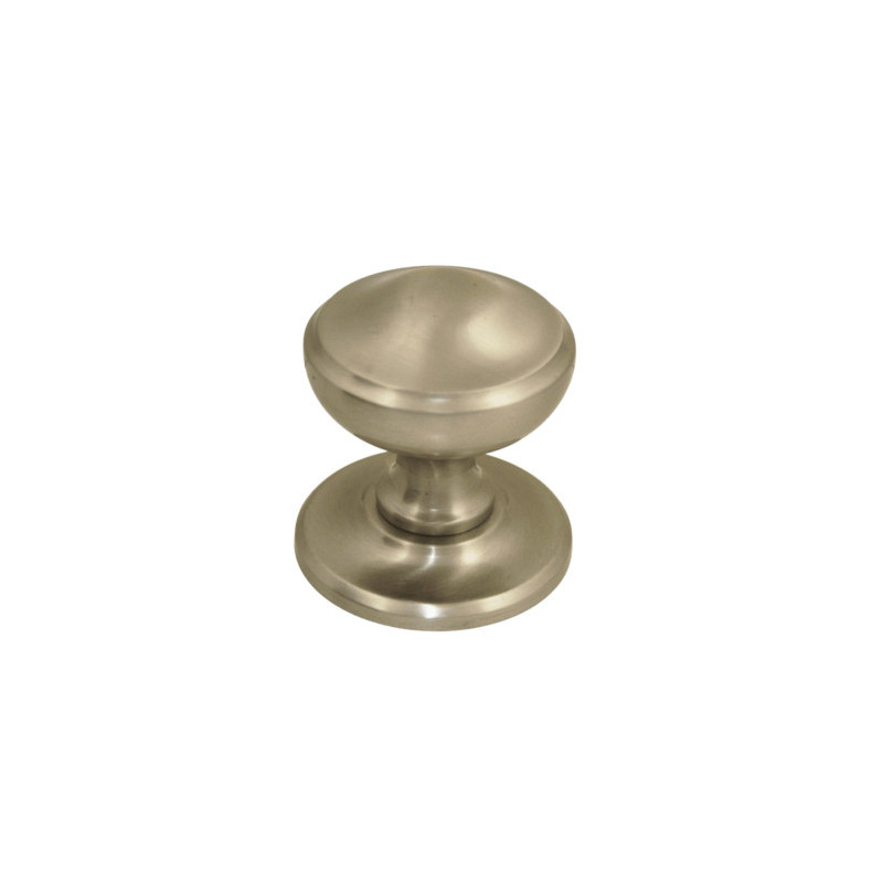 Bouton sur rosace laiton nickel mat - CADAP 