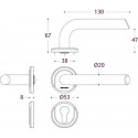 Ensemble sur rosace VERCY AH200 - ASSA ABLOY BEZAULT