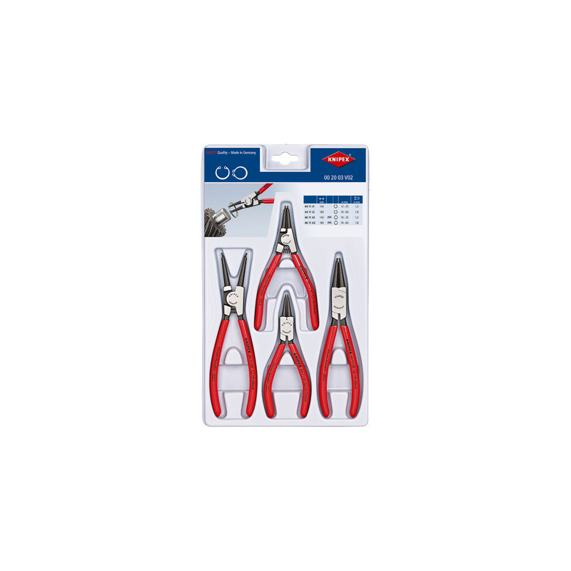 Jeu de 4 pinces pour Circlips - KNIPEX