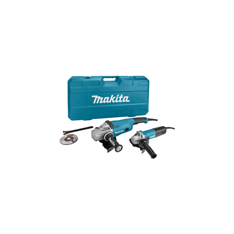 Kit 2 outils DK0053G, meuleuse Ø125 mm 9558HNRG et meuleuse Ø230 mm GA9020 - MAKITA