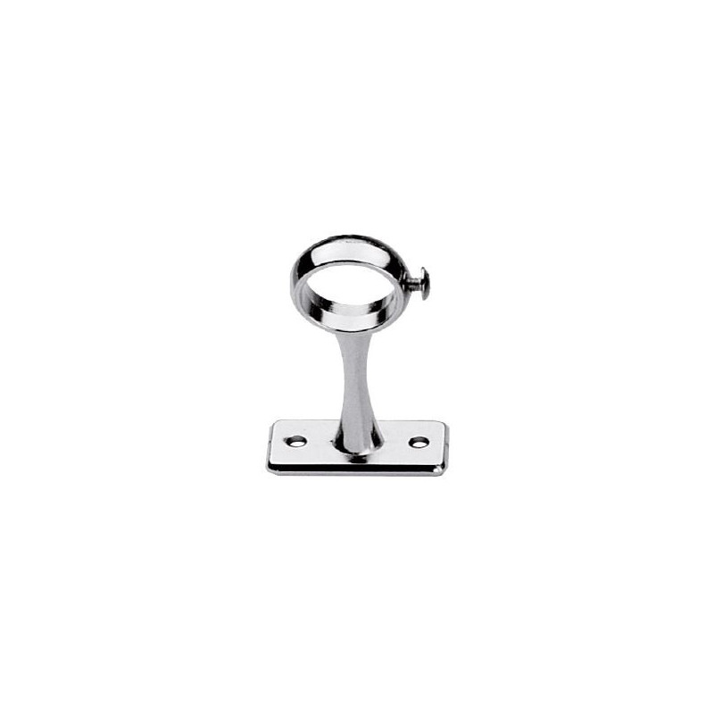 Piton rond sur platine pour tube de penderie chromé - INOX IMPORT SYSTEM