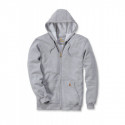 Sweat à capuche zippé gris chiné - CARHARTT