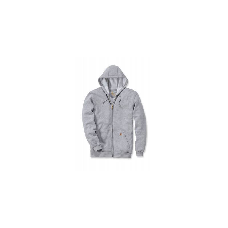 Sweat à capuche zippé gris chiné - CARHARTT