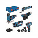 Kit 5 outils 12V + chargeur et 3 batteries - BOSCH