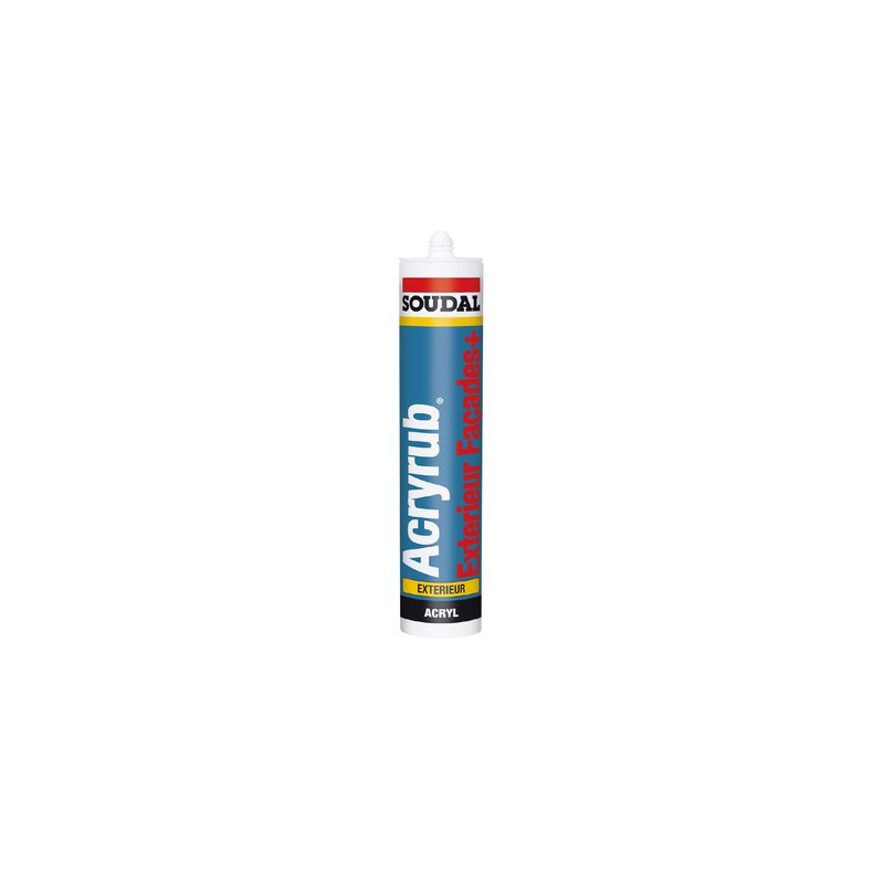 Mastic ACRYRUB extérieur Façades + 310 ml - SOUDAL