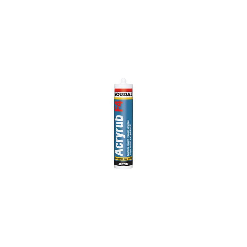 Mastic ACRYRUB F4 blanc 300ml - SOUDAL