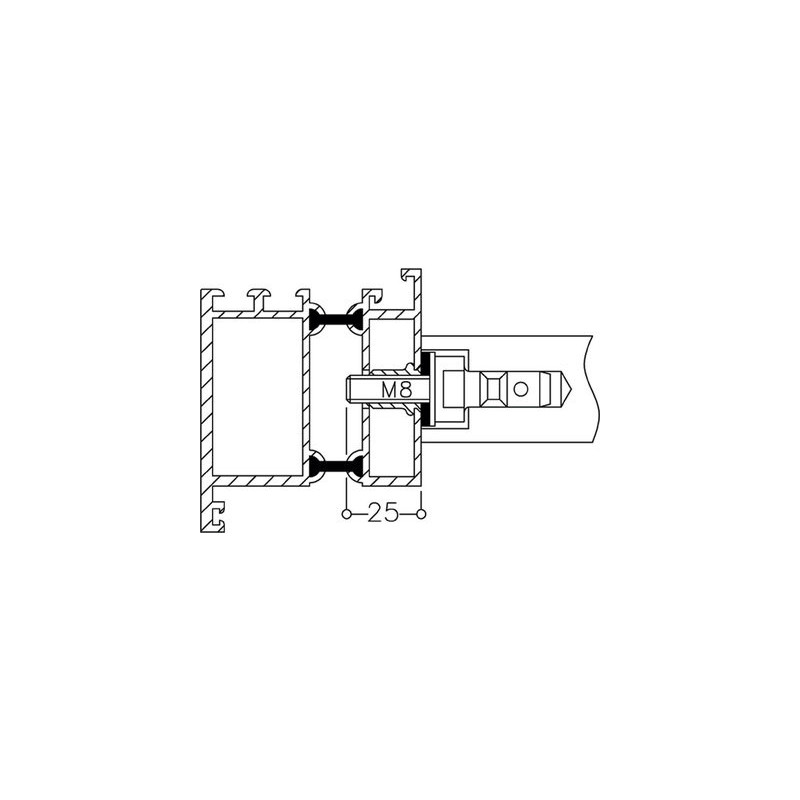 Kit de fixation à la pièce alu MU1.3H - NORMBAU 