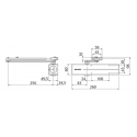 Ferme-porte hydraulique sans bras force 3 à 6 sans temporisation DC300 - VACHETTE ASSA ABLOY