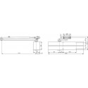 Ferme-porte hydraulique sans bras force 3 à 6 avec temporisation DC300 DA - VACHETTE ASSA ABLOY