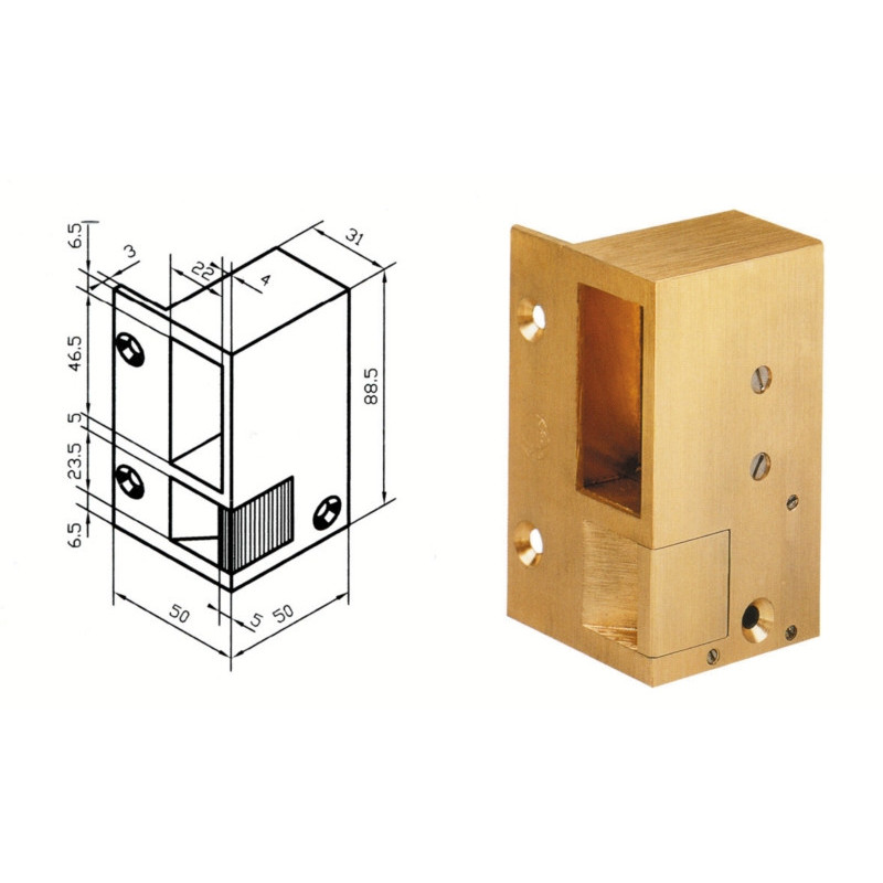 Gâche électrique en applique 12V N.1 - BEUGNOT