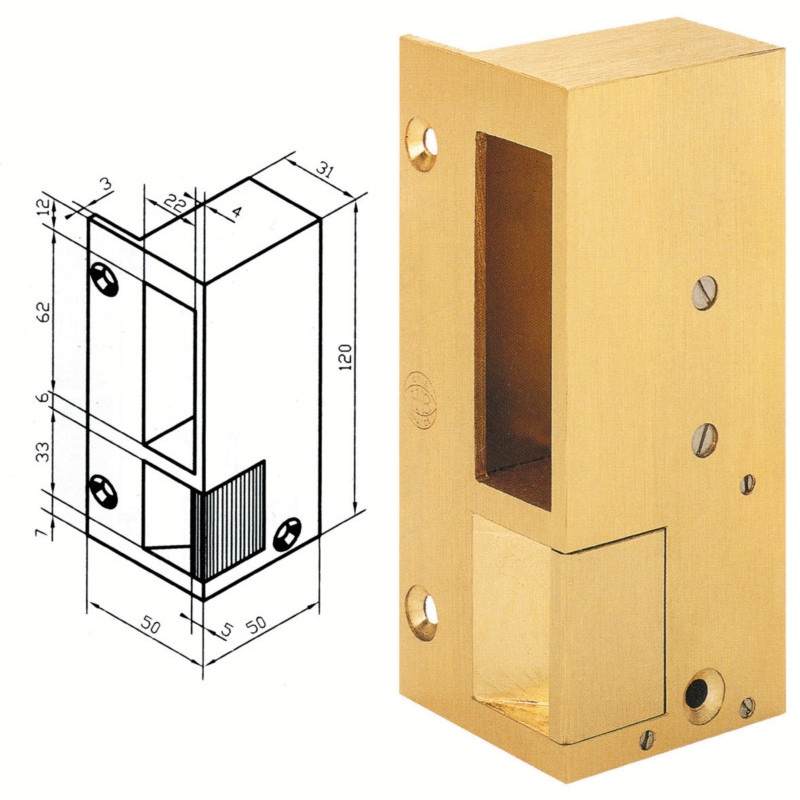 Gâche électrique en applique 12V N.3 - BEUGNOT