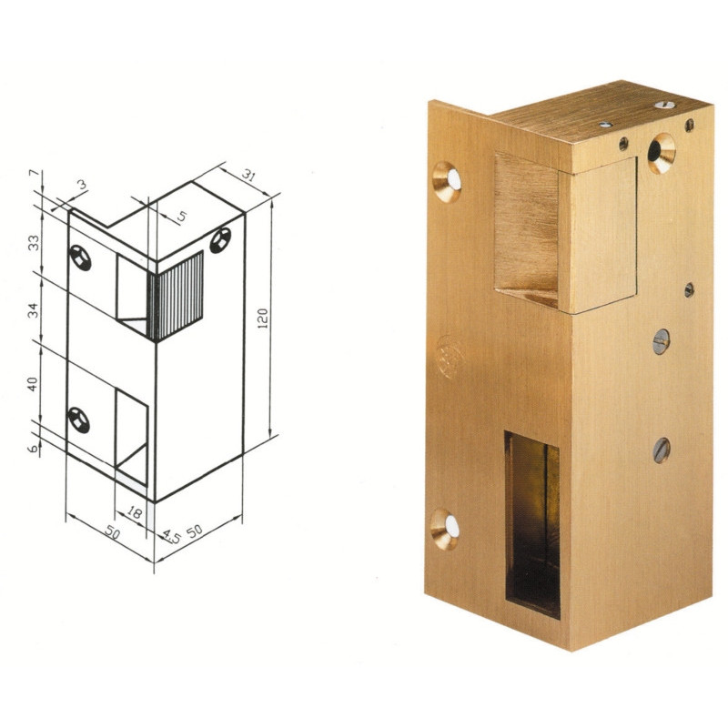 Gâche électrique en applique 12V N.3 BIS - BEUGNOT