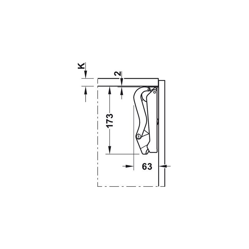 Ferrure de relevage Free space 1.11 - HAFELE