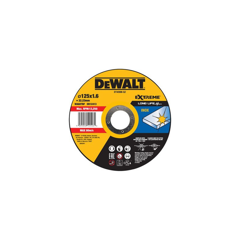 Disque à tronçonner l'inox - DEWALT