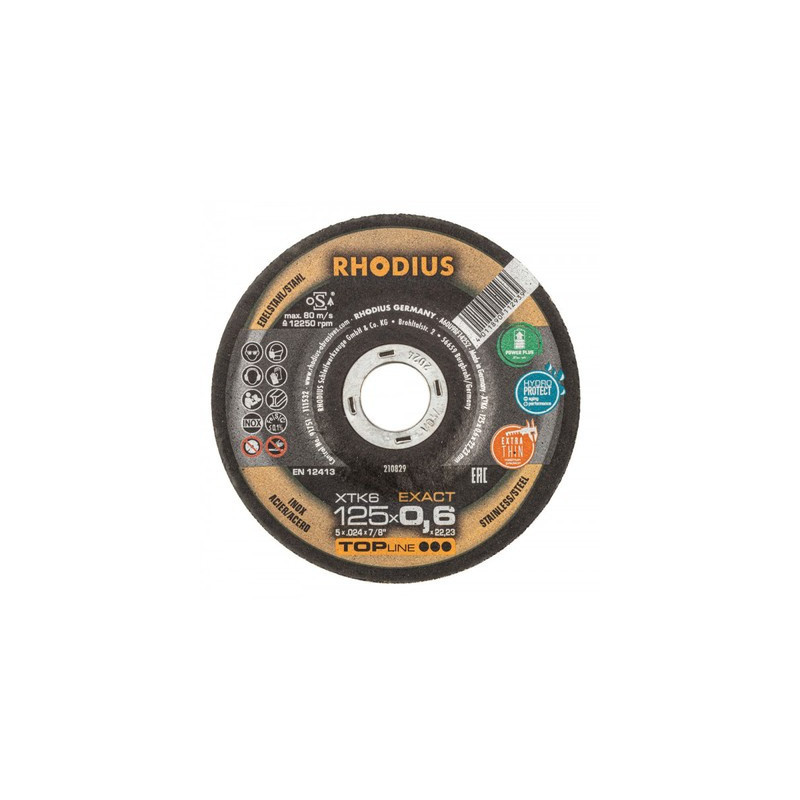 Disque à tronçonner acier/inox Ø125 XTK EXACT - RHODIUS