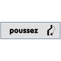 Plaquette signalétique poussez / tirez - NOVAP