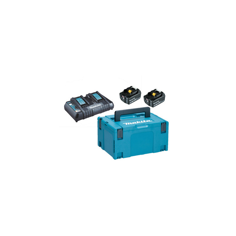 Pack de 2 batterie + chargeur 18V Li-Ion 5,0 Ah ENERGIE - MAKITA