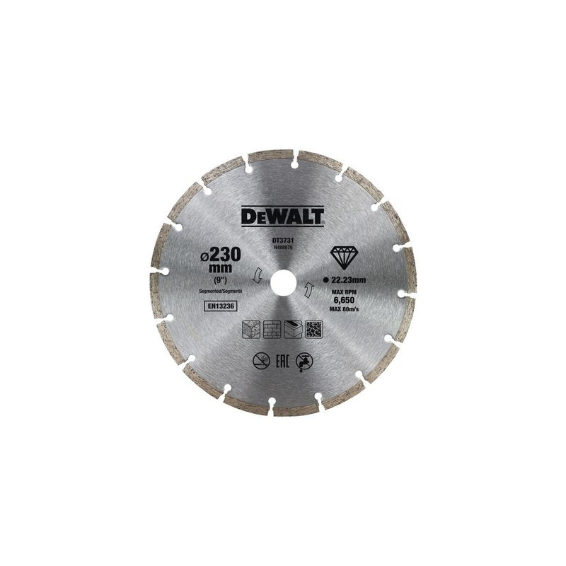 Disque à meuler diamant fritté segmenté diam 230 mm - DEWALT