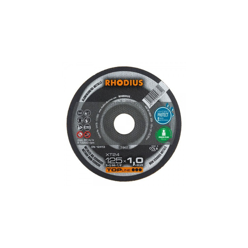 Disque à tronçonner extra fin aluminium diam 125 mm XT24 - RHODIUS