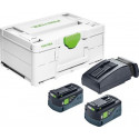 Pack de 2 batterie + chargeur 18V Li-Ion SYS3 ENG ENERGIE - FESTOOL