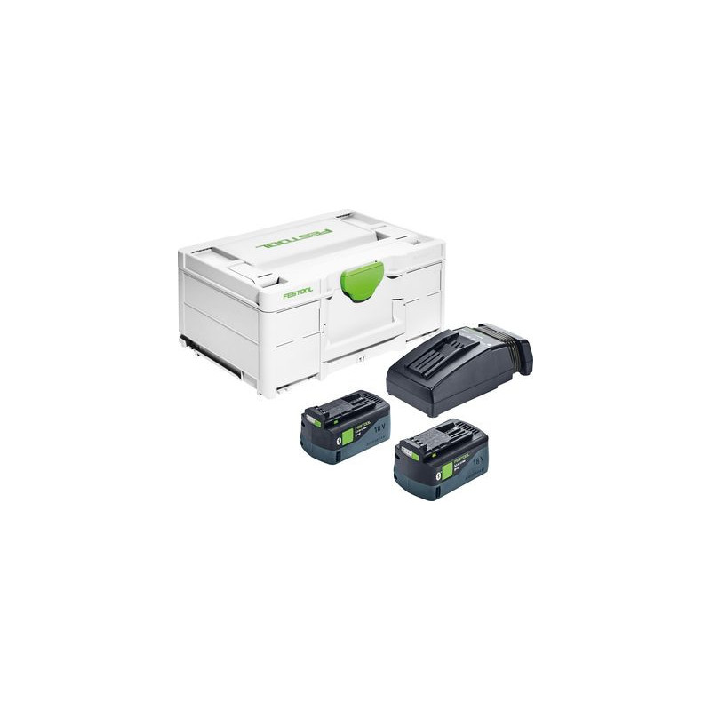 Pack de 2 batterie + chargeur 18V Li-Ion SYS3 ENG ENERGIE - FESTOOL