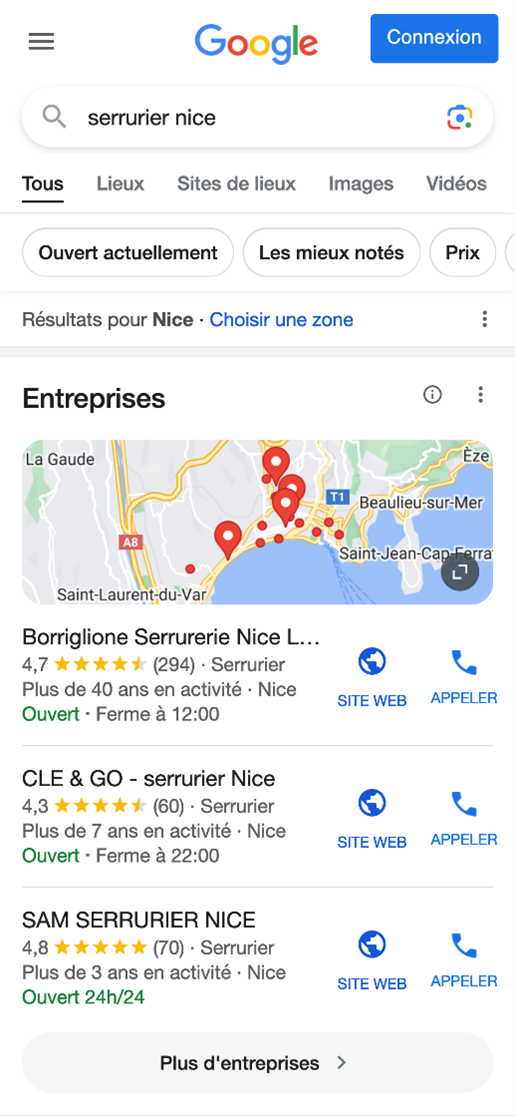 Top 3 Google